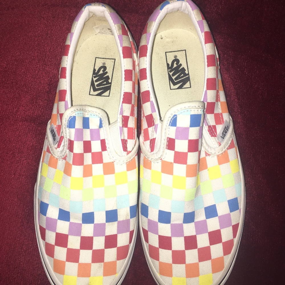 Vans (checkerboard) rainbow/true white